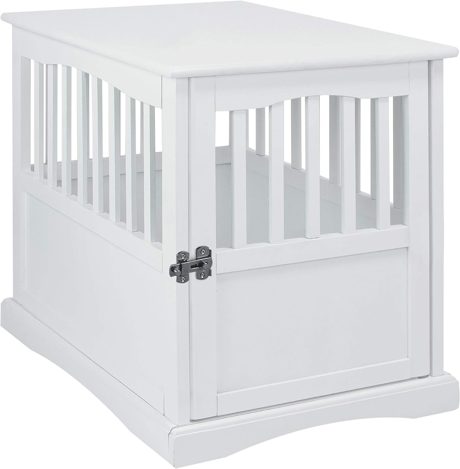 Casual Home Wooden Pet Crate, End Table, Medium, New White