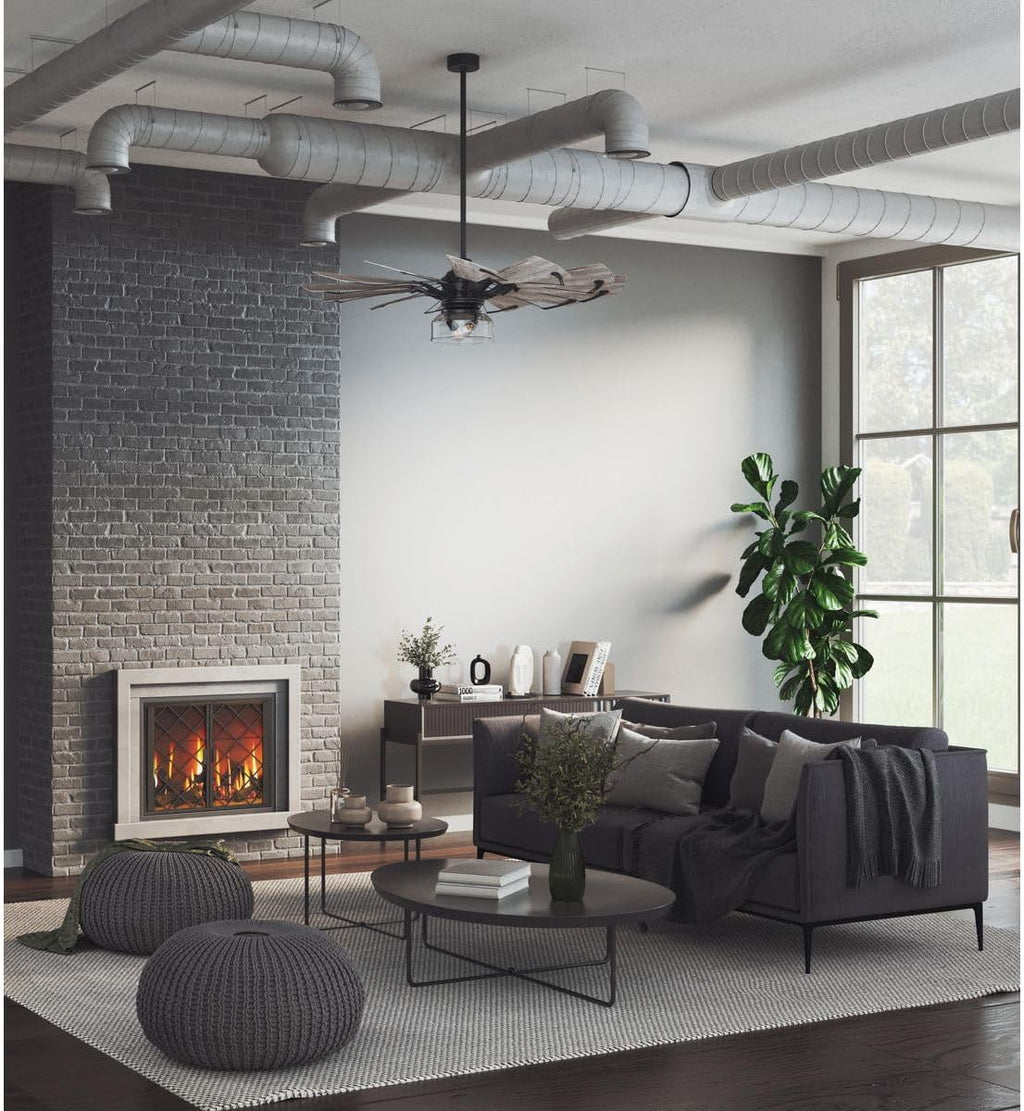 Progress Lighting P250098-31M Springer II - 12 Blade Ceiling Fan In Farmhouse Style-16.26 Inches Tall and 60 Inches Wide, Finish Color: Matte Black