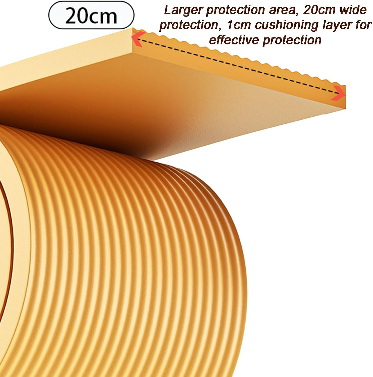 Garage Wall Protector, Proof Corners Edges Safety Bumper, Packaging Edge Protectors, Furniture Table Stair Cabinet Warehouses Foam Guards Padding(Gray,W: 40cm-L: 4m)