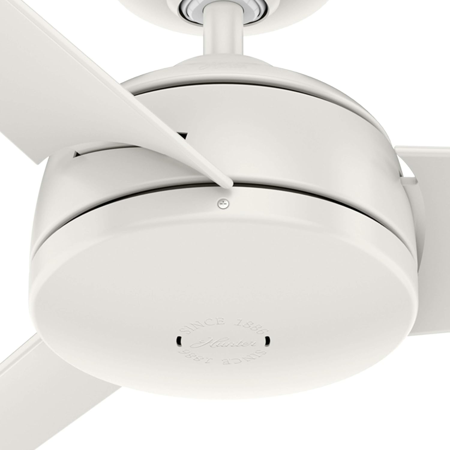 Hunter Fan 52 inch Ceiling Fan with No Light, Outdoor or Indoor White Ceiling Fan for Porch, Living Room, Office, Kitchen, Garage, 3 Blades (Renewed)