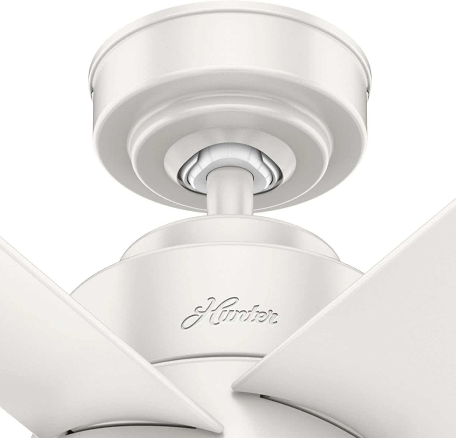 Hunter Fan 44 inch Contemporary Fresh White Finish Outdoor Ceiling Fan with 6 Blades (Renewed)