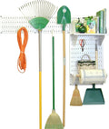 Wall Control Gardening Tool Pegboard Wall Storage Organizer Kit - White