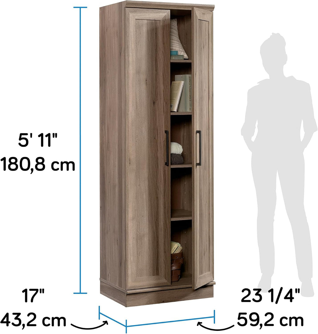 Sauder HomePlus Storage Cabinet/ pantry cabinets, Salt Oak finish