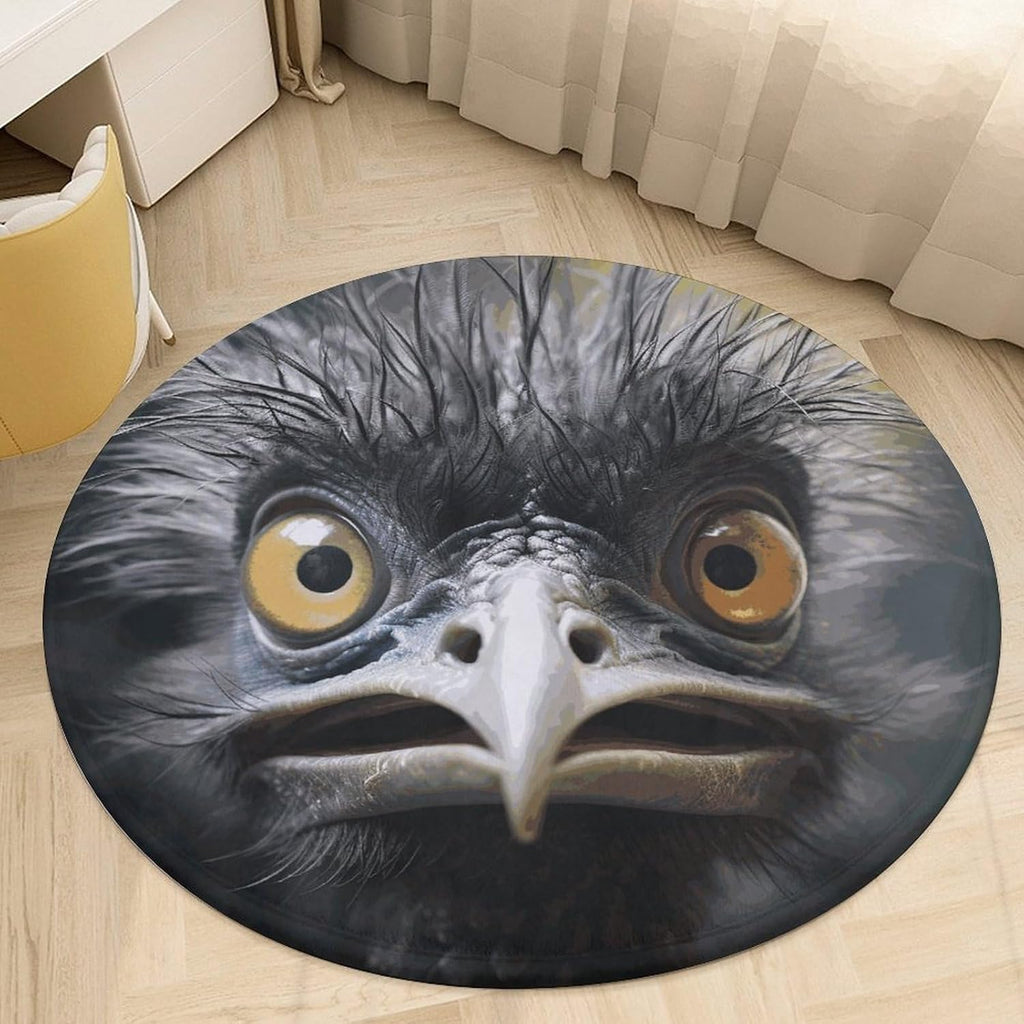 Emu Coral Velvet Round Floor Mat Non-Slip Bath Rug Floor Covering for Bathroom Vanity Guest Suite & Vacation Home
