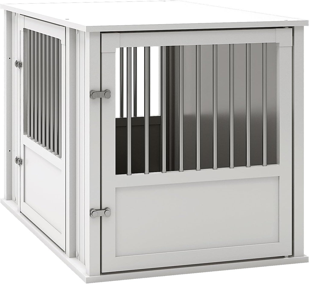 New Age Pet® Durable ECOFLEX® Large Dog Crate with Flexible Door Placement in Antique White