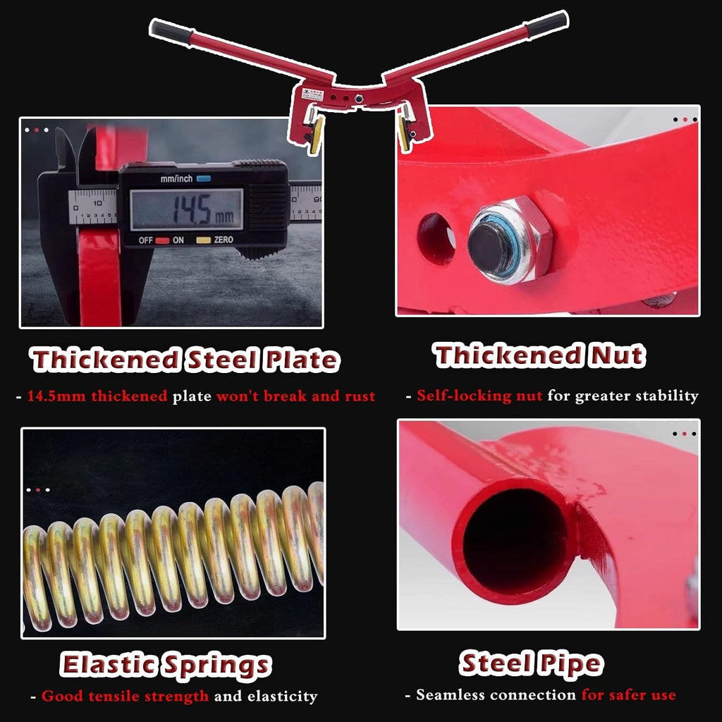 Feeding Mats Granite Slab Lifting Clamp - 350kg Capacity, 12-31 Inch Opening Stone Carrying Clamps Grabber For Moving Marble Slabs/Building Material/Metal Sheets, Concrete Curbs Handling Tool