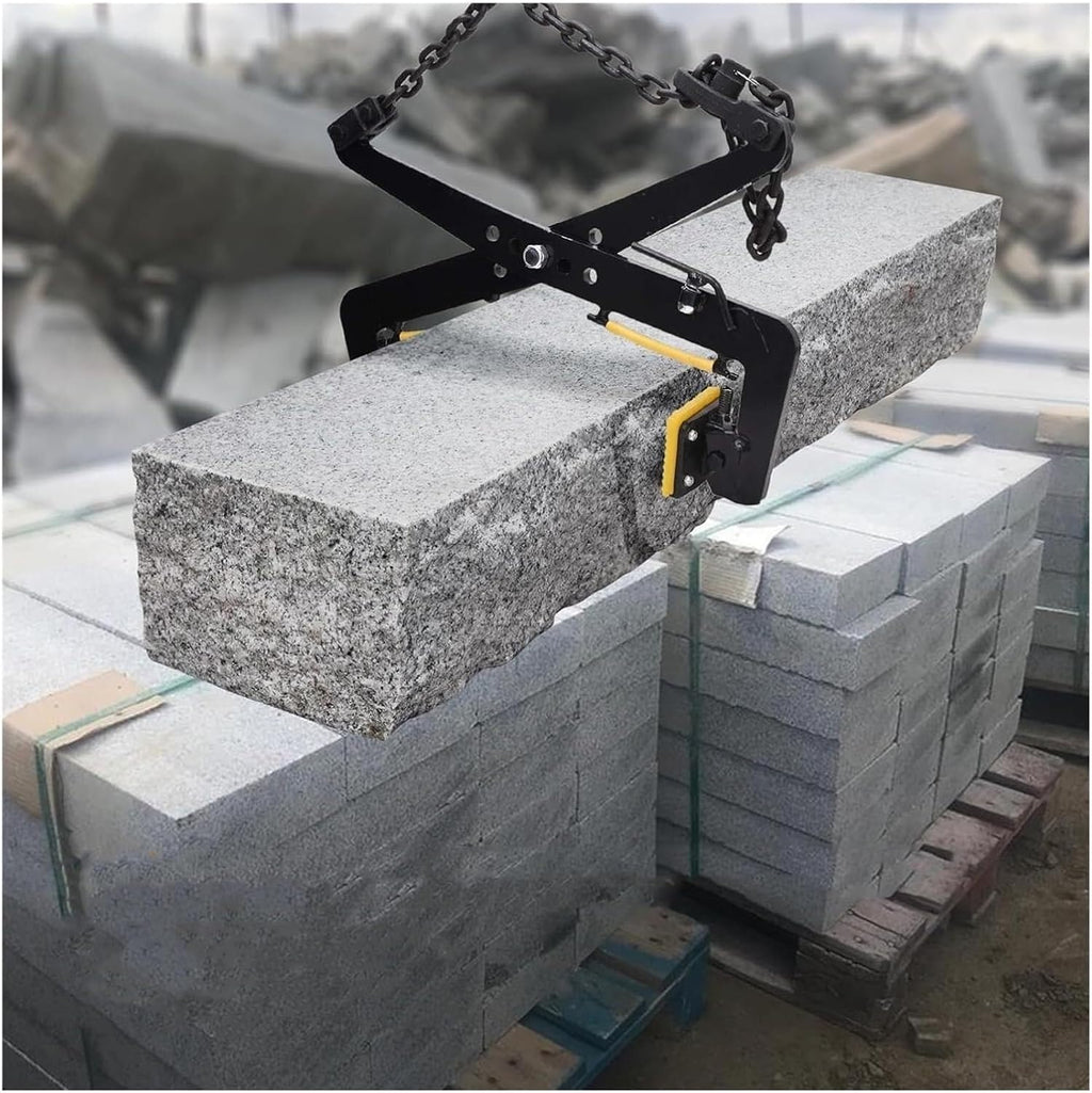 Granite Slab Lifting Clamp Adjustable Range Heavy Duty Stone Scissor Lifter Clamp for Carrying and Vertical Transport,Granite Slab Lifting Clamp - Chain-Type Metal (MaximumOpening-14.2'/36cm)(36in)
