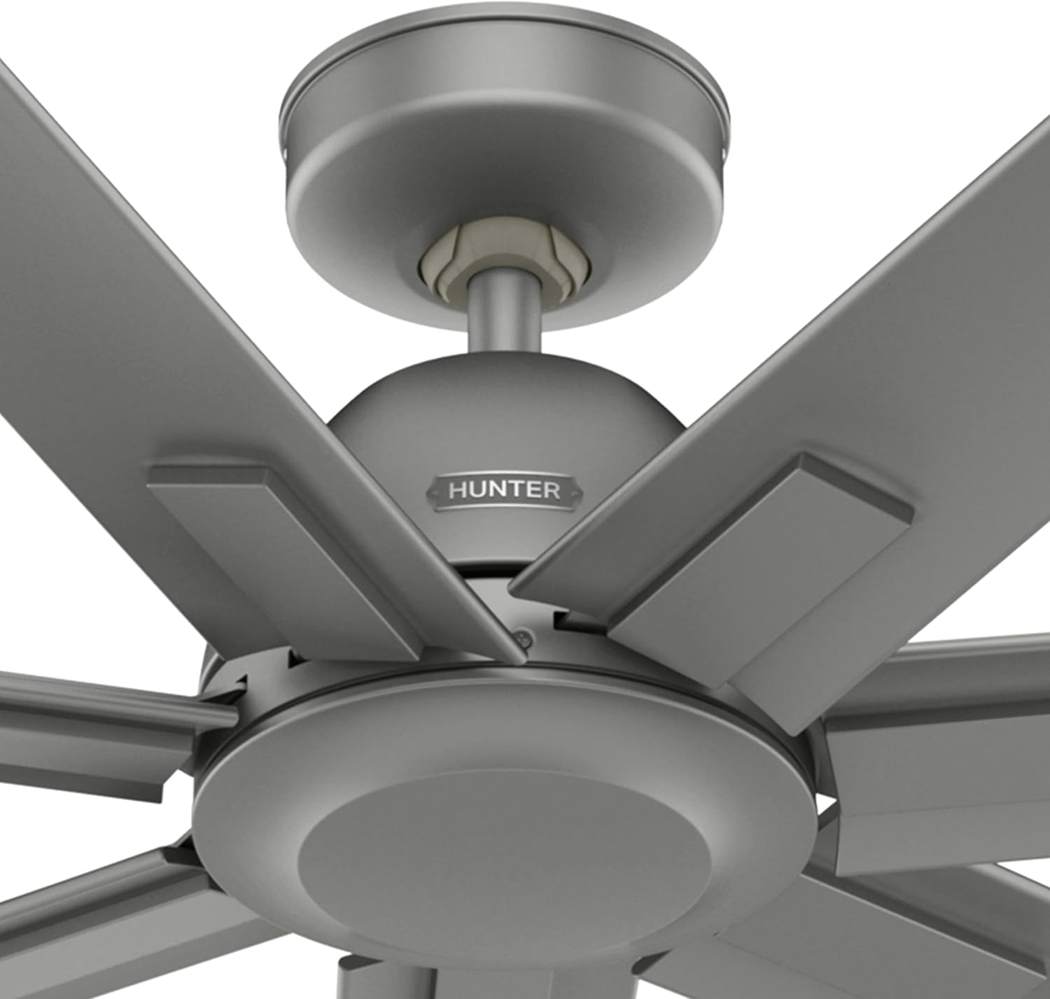 Hunter Fan 72 Inch Casual Matte Silver Finish Outdoor Ceiling Fan With 7 Blades (Renewed)
