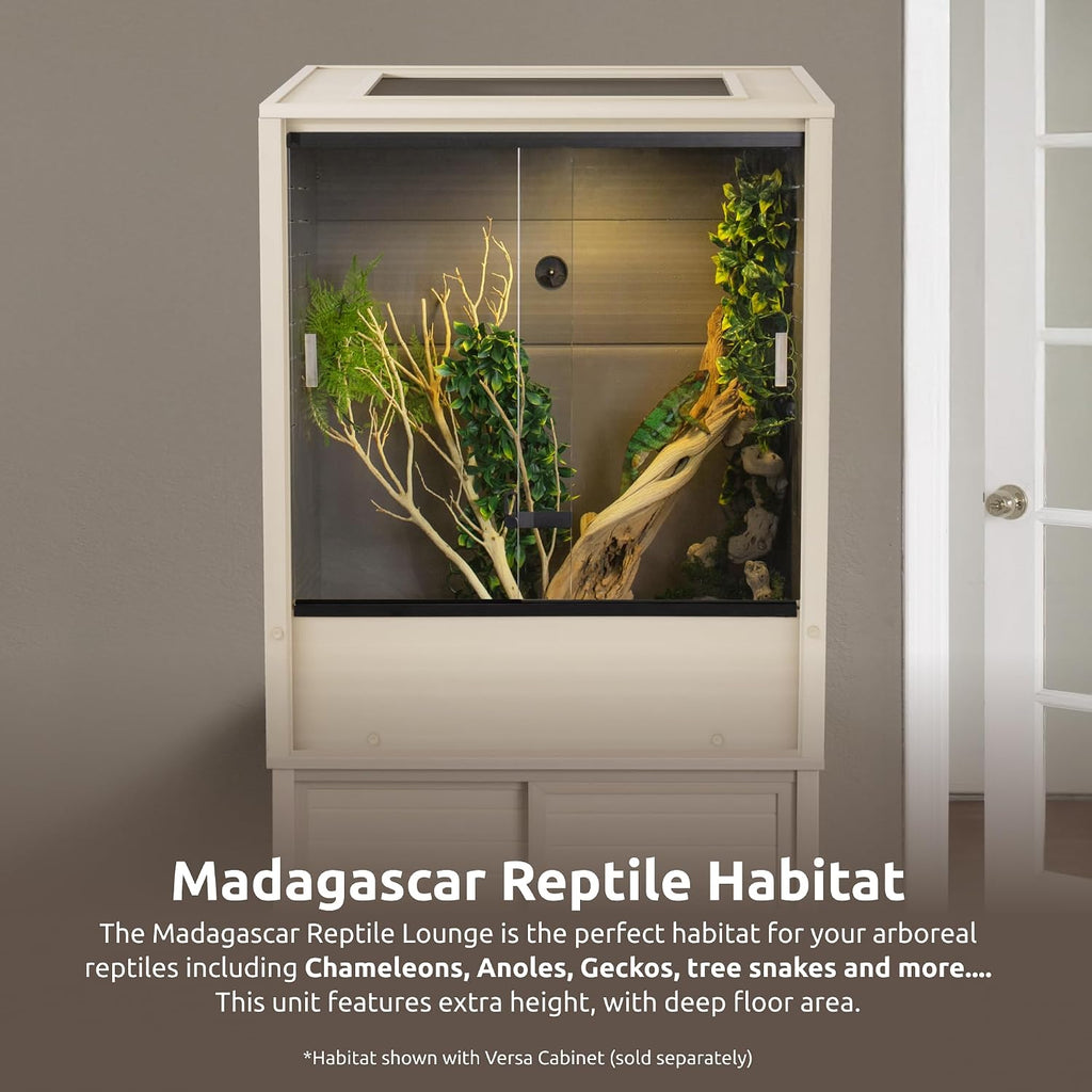 New Age Pet ECOFLEX Vertical Reptile Terrarium, Tall Climber Arboreal Habitat for Chameleons, Geckos & Lizards in ECOFLEX Material, Easy Access, Maple