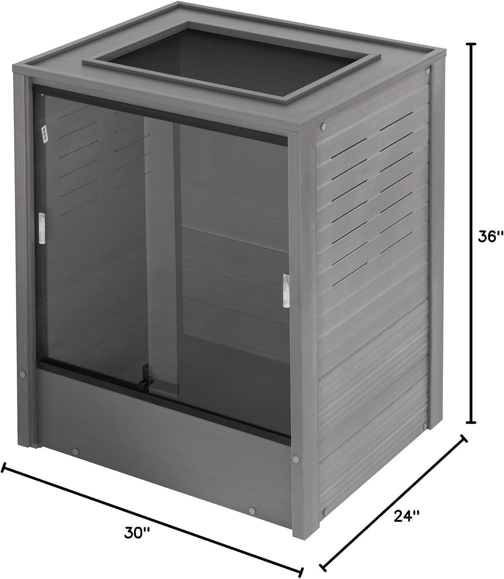 New Age Pet® Madagascar Vertical Reptile Lounge Habitat, (30' L x 24' W x 36' H) Arboreal Chameleon Cage Made with ECOFLEX®, Non-Toxic & Eco-Friendly Materials, Quick & Easy Assembly