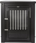 New Age Pet ECOFLEX InnPlace Dog Crate & End Table, Furniture-Style Indoor Kennel for Crate-Trained Dogs, Stainless Steel Spindles, 10-Year Warranty. 4 Colors, 4 Sizes