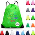 JEOHLORY pack of 100 Custom Bags With Your Logo,customized backpack,promotional items,Drawstring Backpacks,Great for Everyday Use (Custom Green)