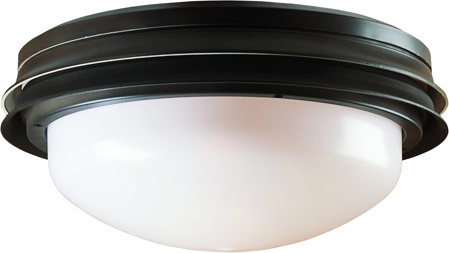 Hunter Ceiling Fan Light Kit - Outdoor Marine II Low Profile Globe, New Bronze Finish, Replacement Light Fixture for Covered Outdoor Areas, Patios, or Indoor Spaces, Wet Rated - 28547