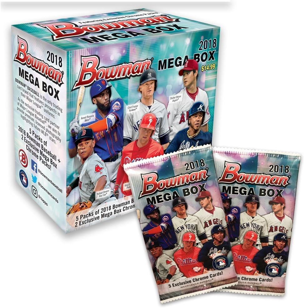2018 MLB Baseball Trading Card Topps Bowman Mega Box w/Chrome Pack - SOLD OUT!