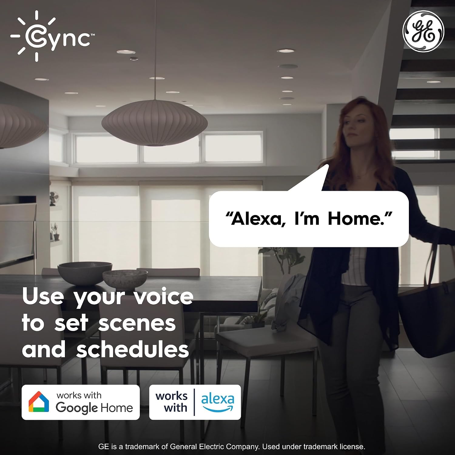 GE CYNC Reveal HD+ Wafer Smart LED Downlight Fixture, Color Changing Lights, WiFi and Bluetooth LED Lights, 16 Watts, Compatible with Alexa and Google Home, 4 Inches (6 Pack)