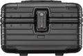 YUEMAI Hard Shell Cosmetic Case, Mini Aluminium Alloy Carrying Makeup Case Suitcase, Small Travel Hand Luggage With Elastic Band, For Make-Up Artist(Black)