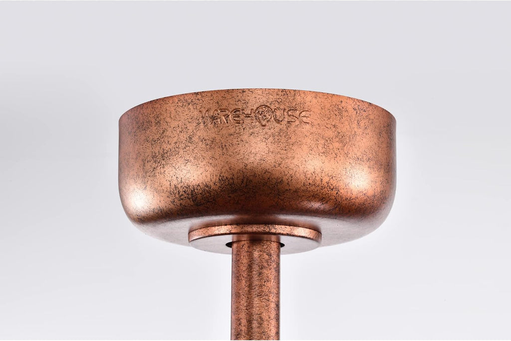 Warehouse of Tiffany Jacira 52 Inch Antique Copper Crystal Ceiling Fan with Remote, Large (AW01W01AC), Metallic