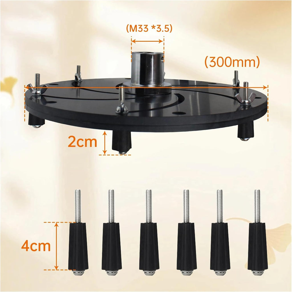 12-Inch Wood Lathe Chuck, Self-Centering with 1-Inch-8TPI Thread Lathe Chuck for Milling Machine KWEIOTO