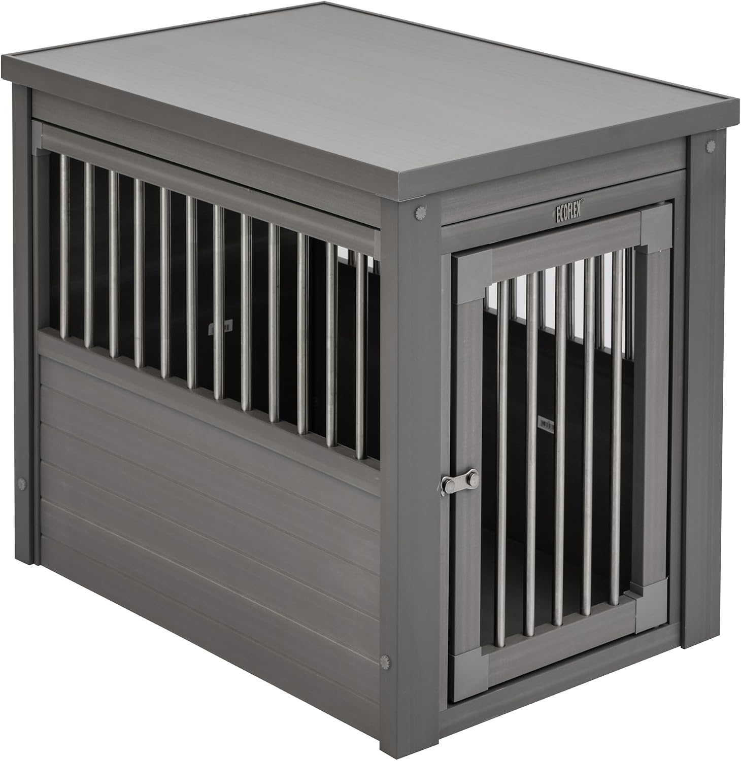 New Age Pet ecoFLEX Pet Crate/End Table, Small, Grey, Model:EHHC405S