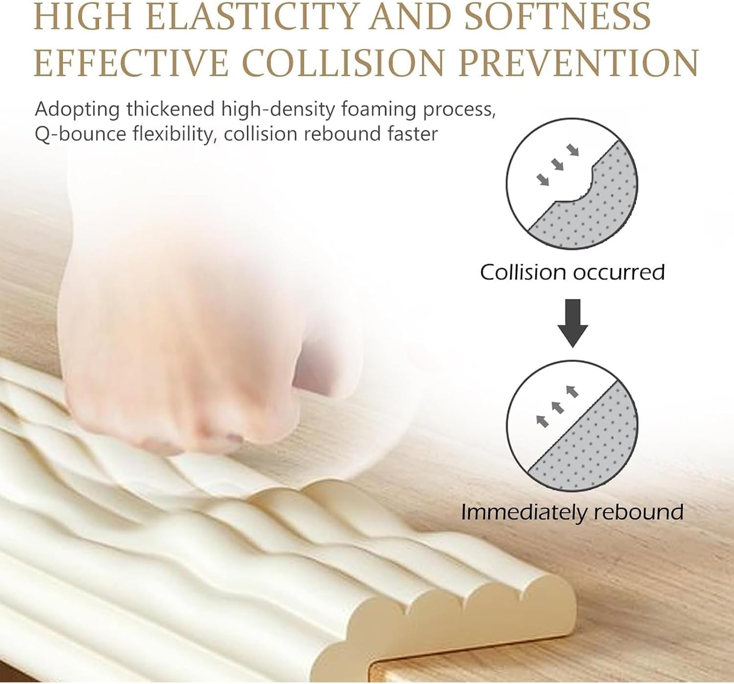 Soft Protective Foam Cushion,Safety Bumper Guard,Safety Bumper Guard Foam Strip,Corner Protectors for Kids,W Shape,for Back to SchoolFurniture and Tables,Extra Thick(Pink,20M)