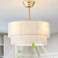 20' Boho Fandelier Ceiling Fans with Lights, Fabric Chandelier Ceiling Fan with Light Remote Control, Caged with 6 Speeds for Living Room, Bedroom, Nursery.