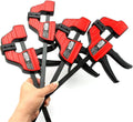 4pcs F Clamps Bar Clamps, Heavy Duty Quick Slide Wood Clamp Smooth Quick Slide Carpentry Bar Clips(4pcs 24inch)
