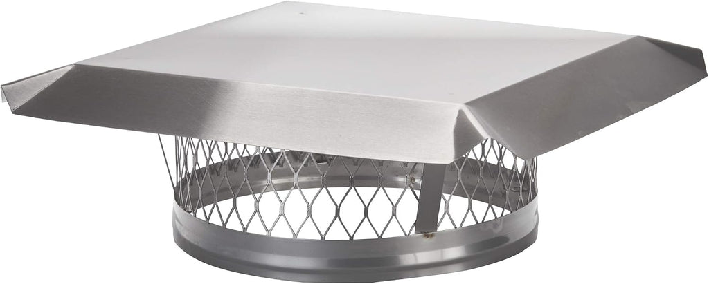 HY-C LC12 Round Stainless Steel Clamp on Single Flue Liner Chimney Cap, 12'
