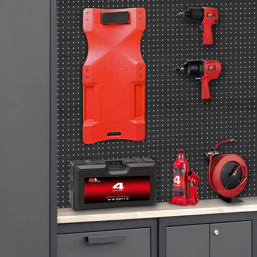 Torin Garage Cabinets Storage System: 6 Piece Set with Lockers and Workbench for Home, Office, Gym, School, Black/Grey,AGPZ112B