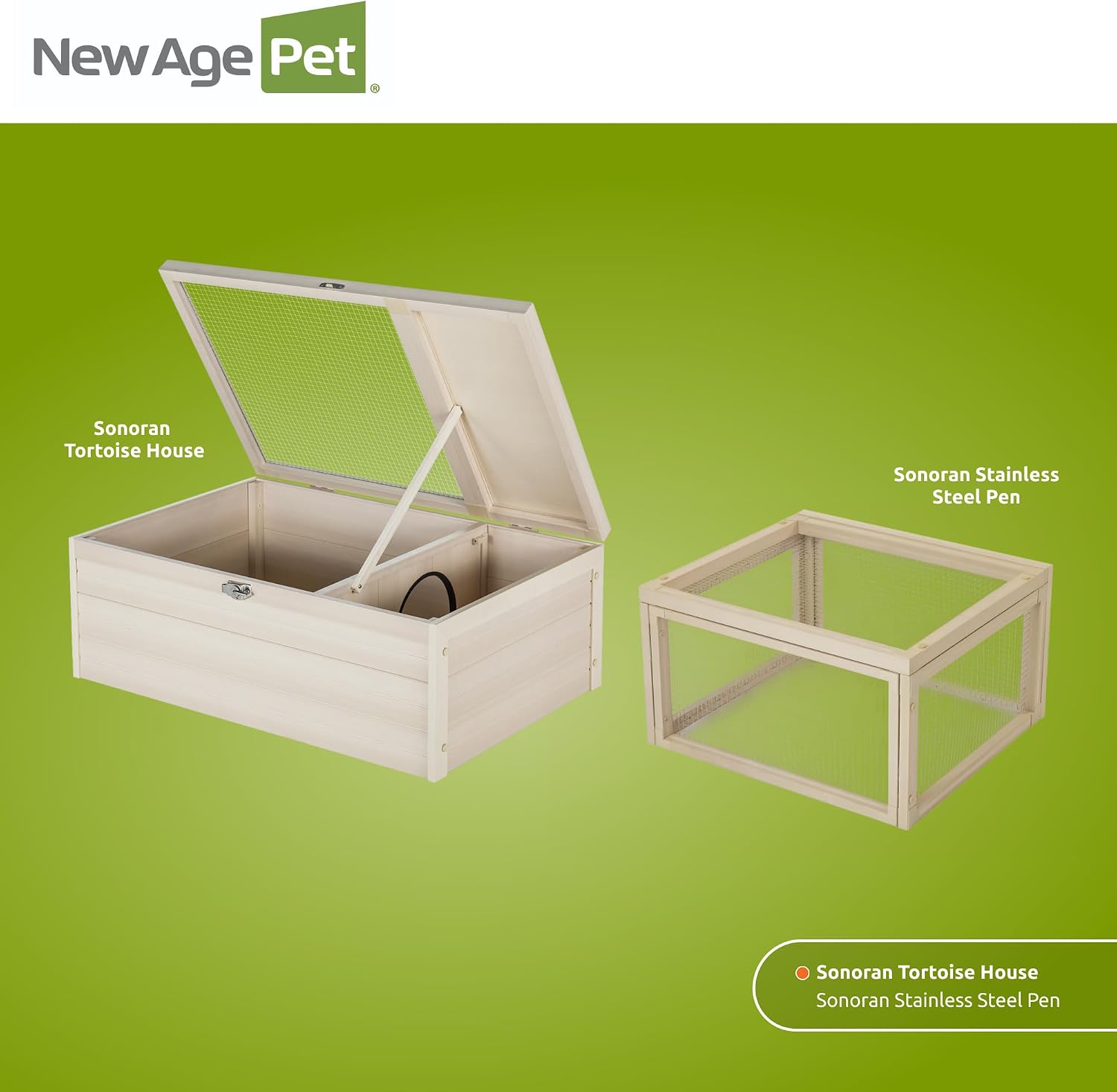 New Age Pet ECOFLEX Tortoise House, Durable Outdoor Tortoise Shelter, Weather-Resistant & Easy to Clean