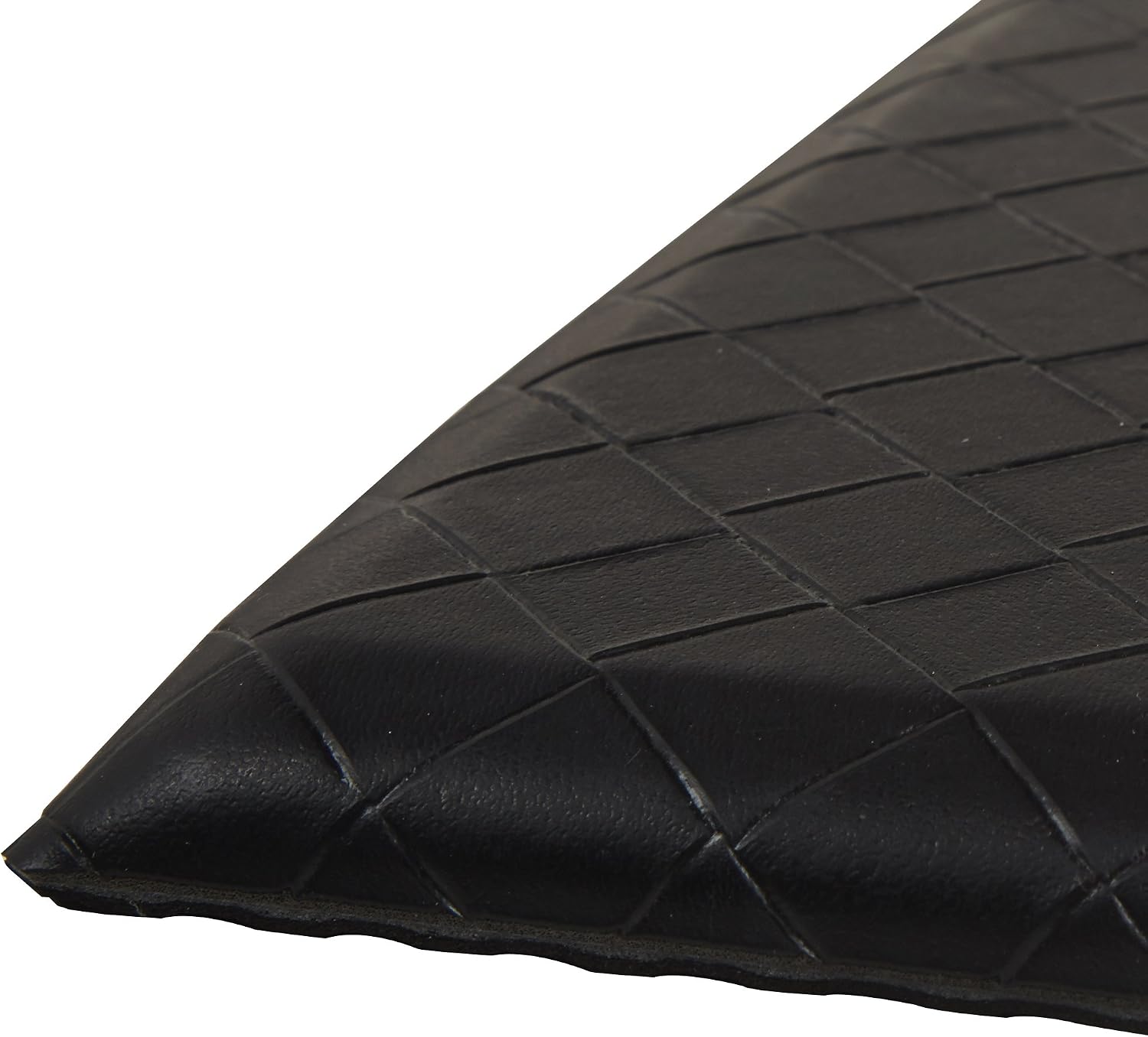 Amazon Basics Anti-Fatigue Standing Mat, Non-Slip, Cushioned, Stain Resistant Comfort Mat for Home, Office and Standing Desk, 20' x 36' x 0.6', Geometric, Black, 5-Pack