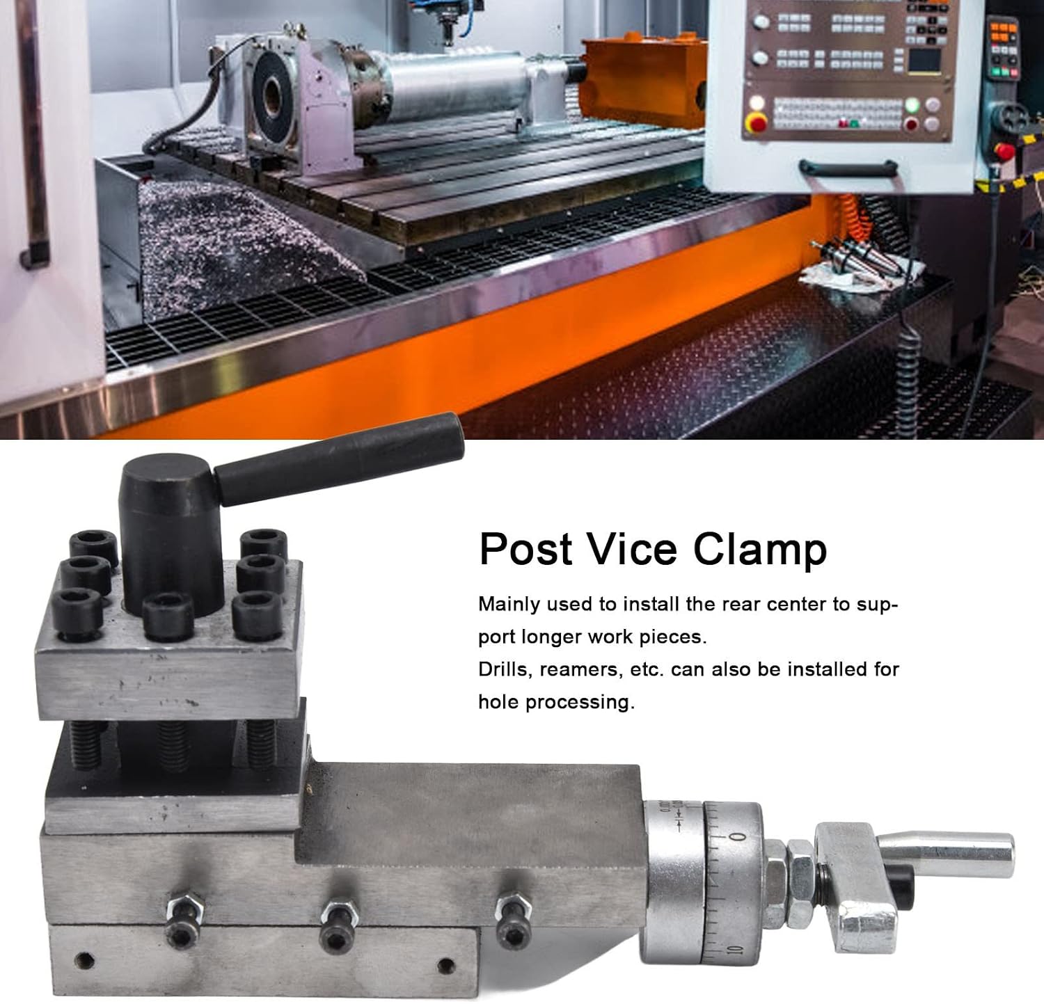 50x50mm Post Vise Clamp, Mini Vice Clamp, Iron Slide Vice Clamp for Lathe Tool 0618 7inx10in 12in 14in