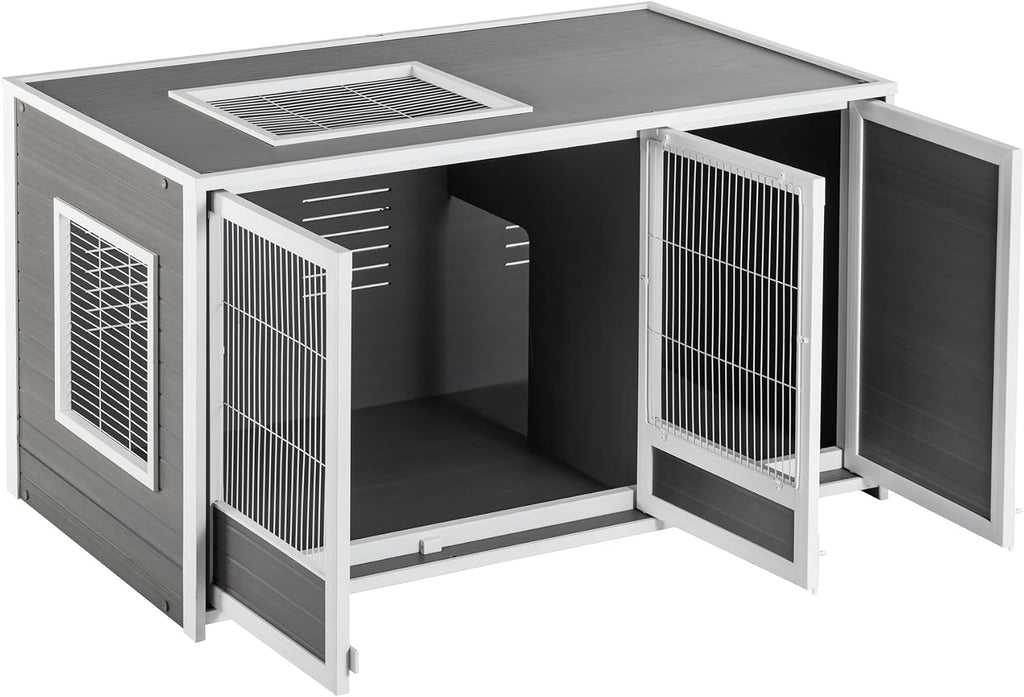 New Age Pet ECOFLEX Cozy Critter Chateau, Small Animal Hutch, 7.6 Sq Ft Living Space