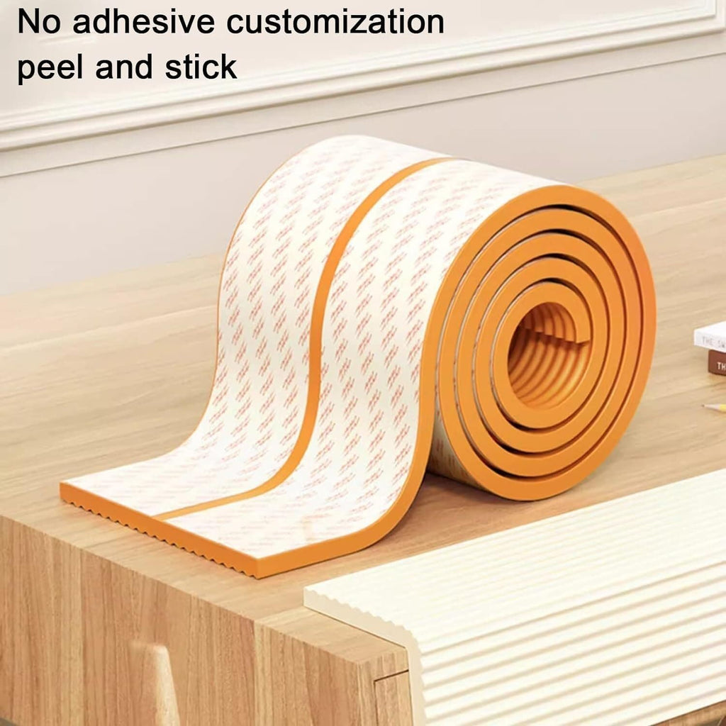Parking Garage Corner Guards, Workshop Sponge Corner Guards, Table and Chair Furniture Garage Edge Corner Guards,Beige-2m-6pcs