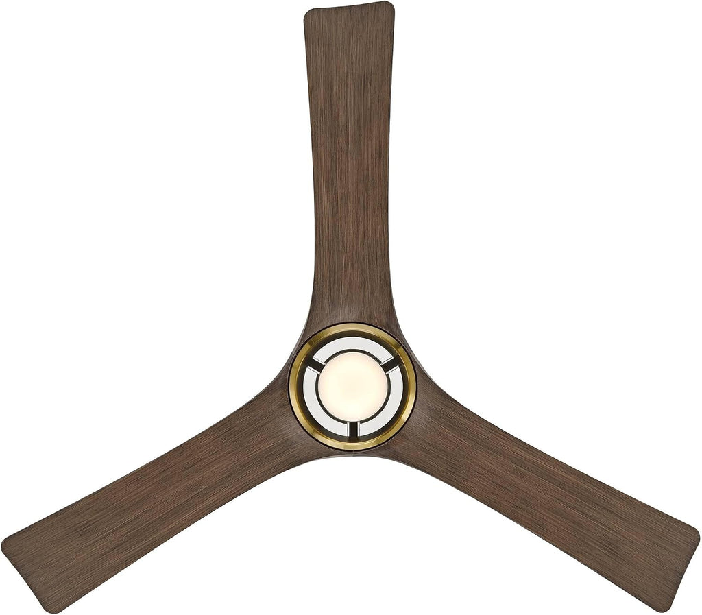 Casa Vieja 56' Ethos Modern Industrial Indoor Outdoor Ceiling Fan 3 Blade LED Light Remote Control Matte Black Brown Dark Walnut Finish Blades Bedroom Patio Living Room Damp Rated Decorative