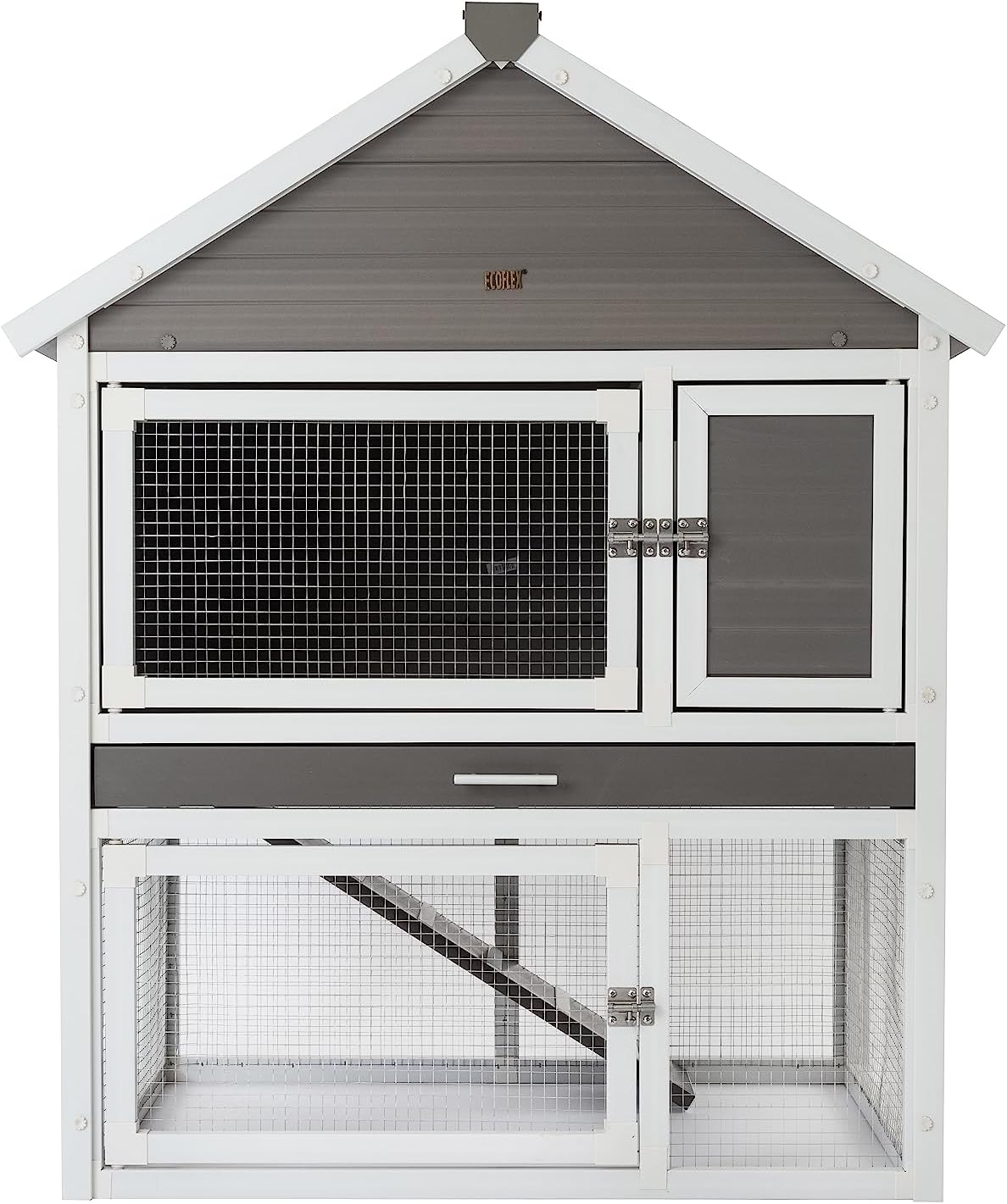New Age Pet ECOFLEX® Huntington Outdoor Townhouse Rabbit Hutch