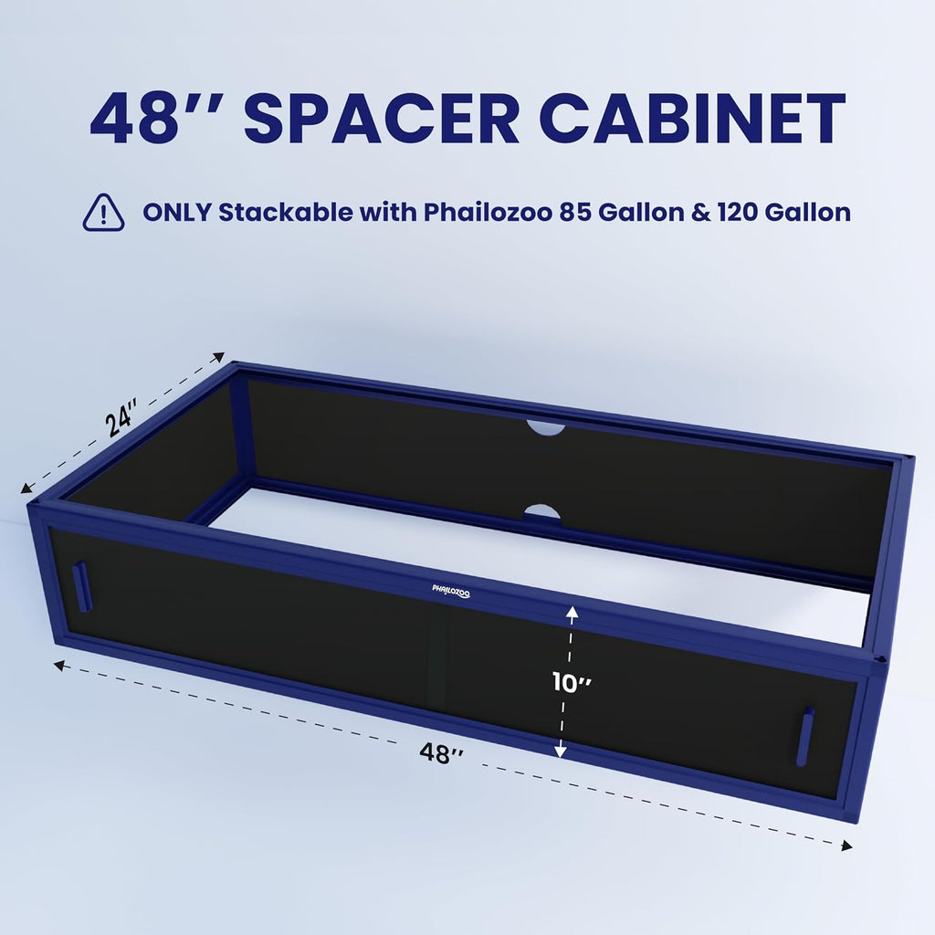 Phailozoo 48' Spacer Cabinet, Reptile Tank Accessories Spacer, Only for Phailozoo 85/120 Gallon Reptile Enclosure, Reptile & Amphibian Enclosure Terrarium Stand, 48'x 24' x 10'
