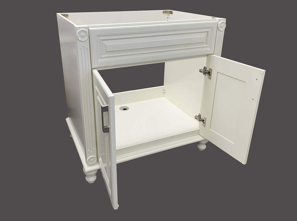 36' Wide x 21' Deep New Antique White Single-Sink Bathroom Vanity Base Cabinet NAW-V3621
