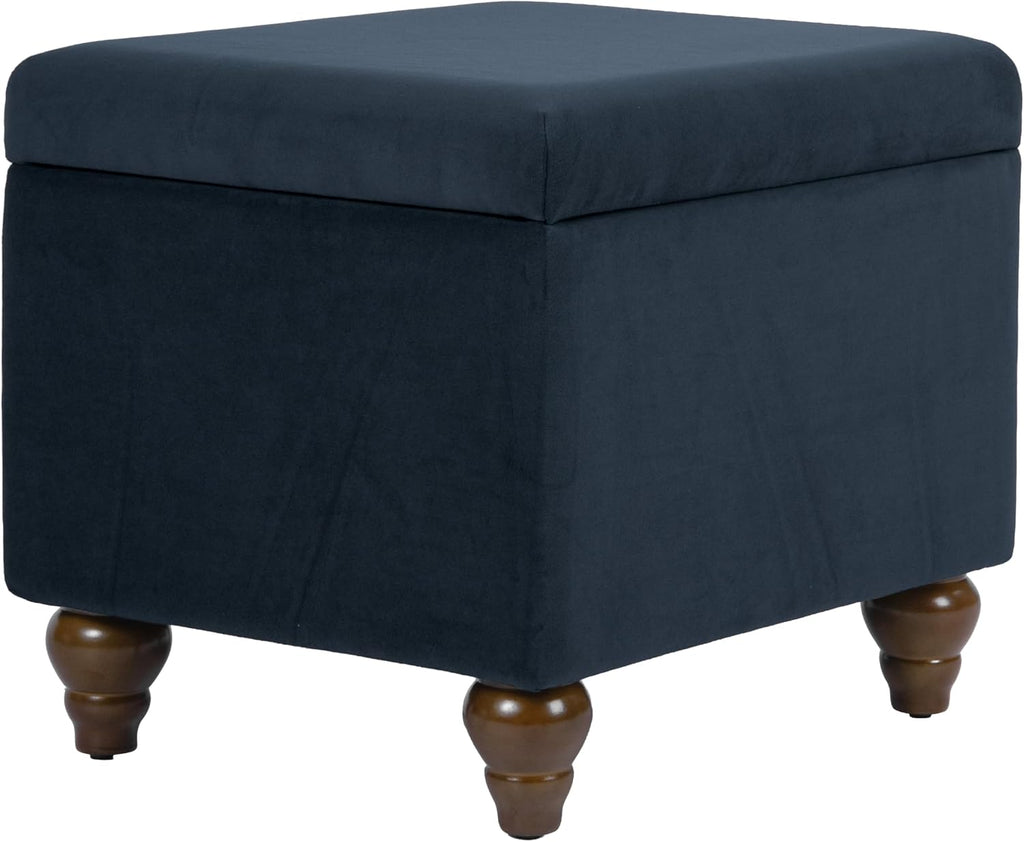 HomePop 22' Medium Rectangular Storage Ottoman - Blue Velvet