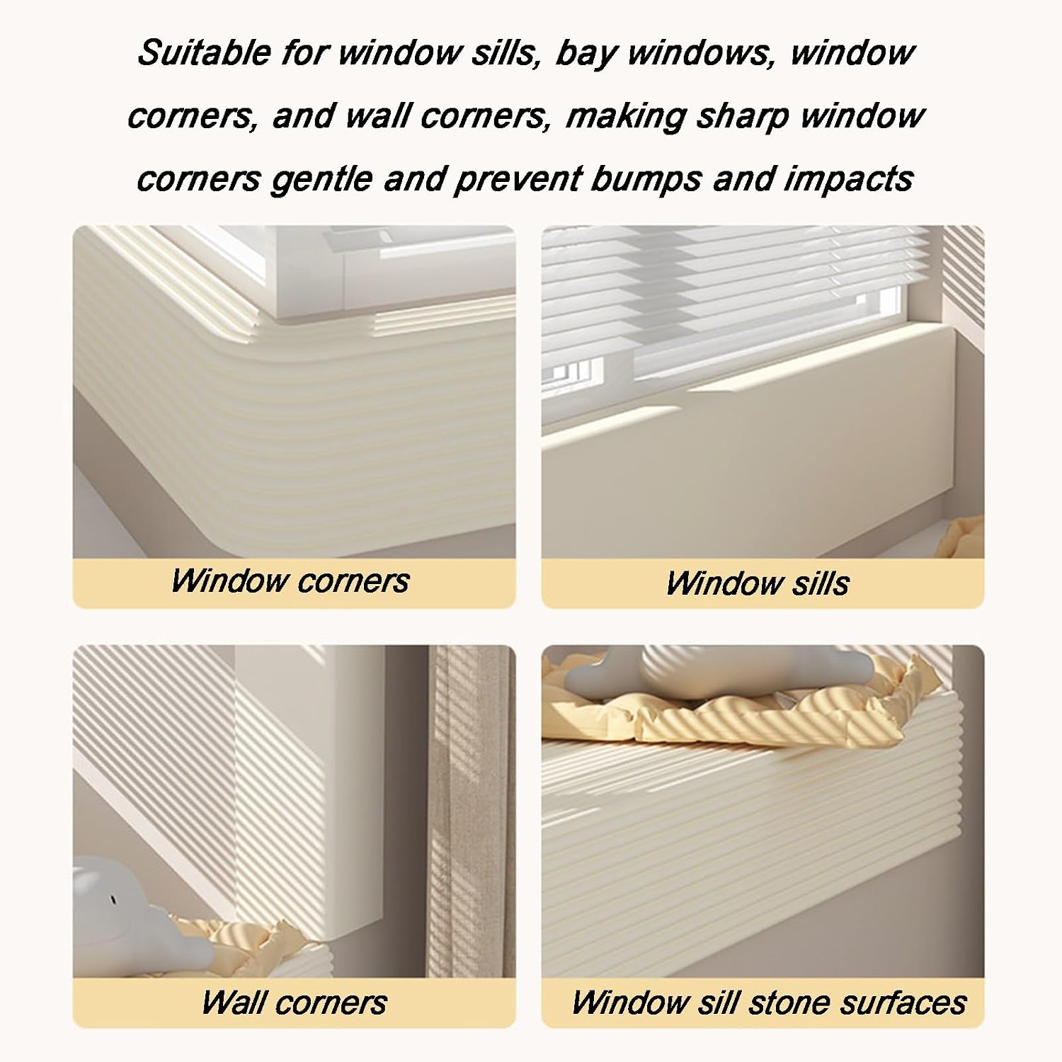 10M Self-Adhesive Corner Protectors, 20CM Wide Edge Guards, Soft Rubber Foam Safety Strips for Tables, Chairs, Cabinets, Windows, Furniture - Orange