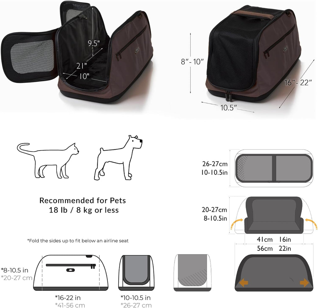 Sleepypod Air in-Cabin Pet Carrier, Dark Chocolate