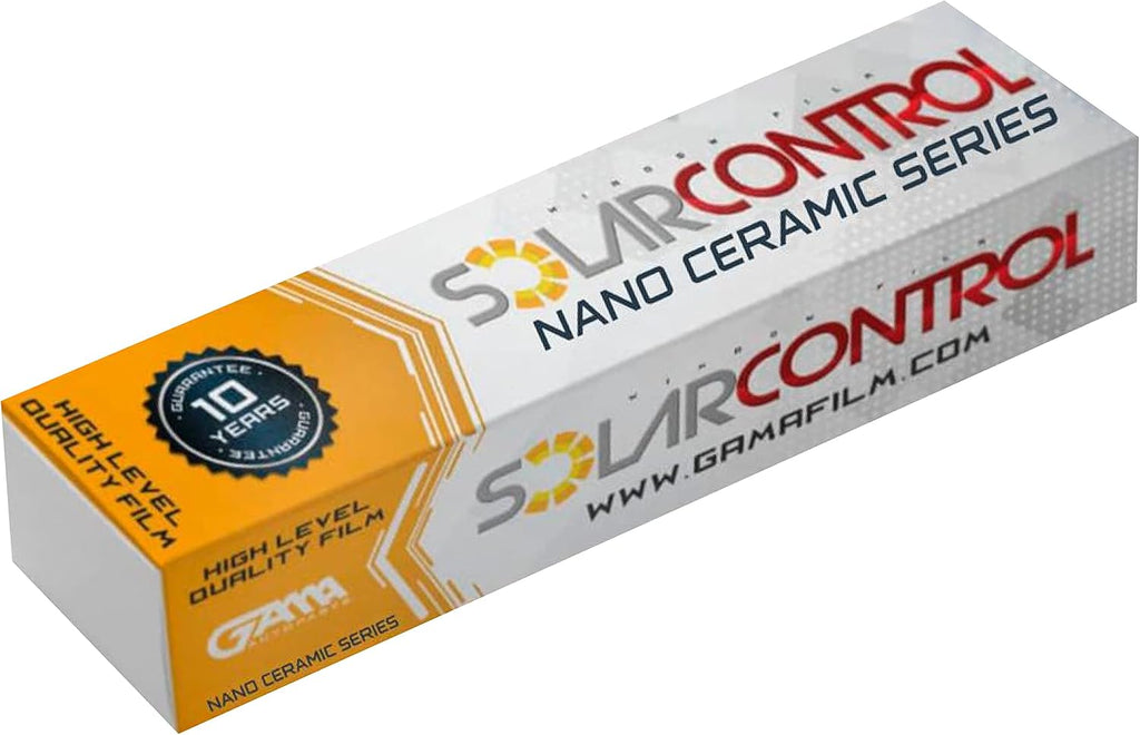 SOLARCONTROL Window Tint Car Film 2PLY 100% UV Rejection 40'' X 100FT Nano Ceramic Shade Roll Universal Fit Privacy Sun Block and Scratch Resistant 90% Infra-red Rejection IRR (5% Darkest Shade)
