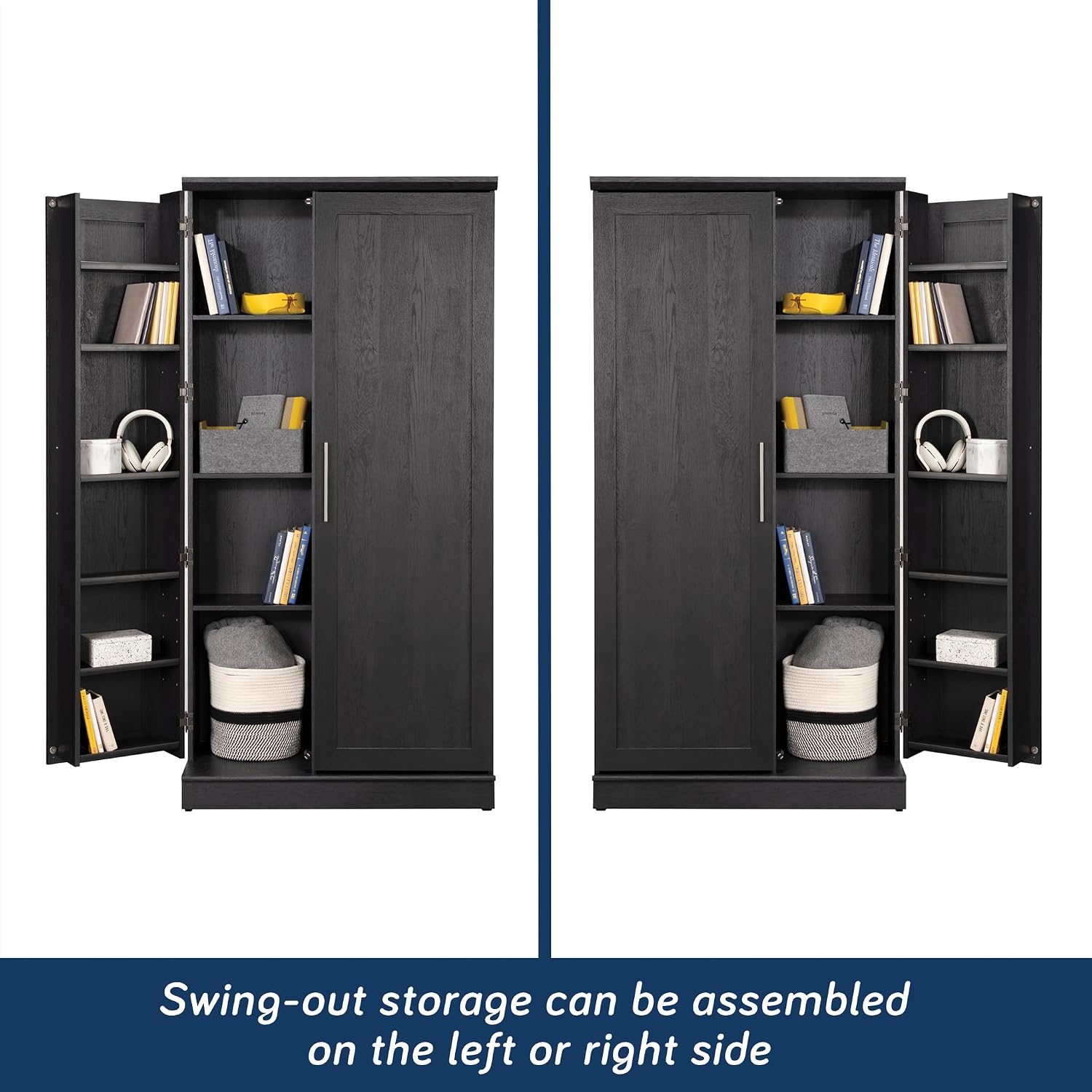 Sauder HomePlus Storage Cabinet, Raven Oak Finish