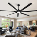100' Large Commercial Ceiling Fan Lights & Remote - Damp-Rated Outdoor Ceiling Fans for Patios, Modern Industrial Design, 6-Speed, Dimmable LED, Use for House, Shop, Garage,High-Traffic Areas