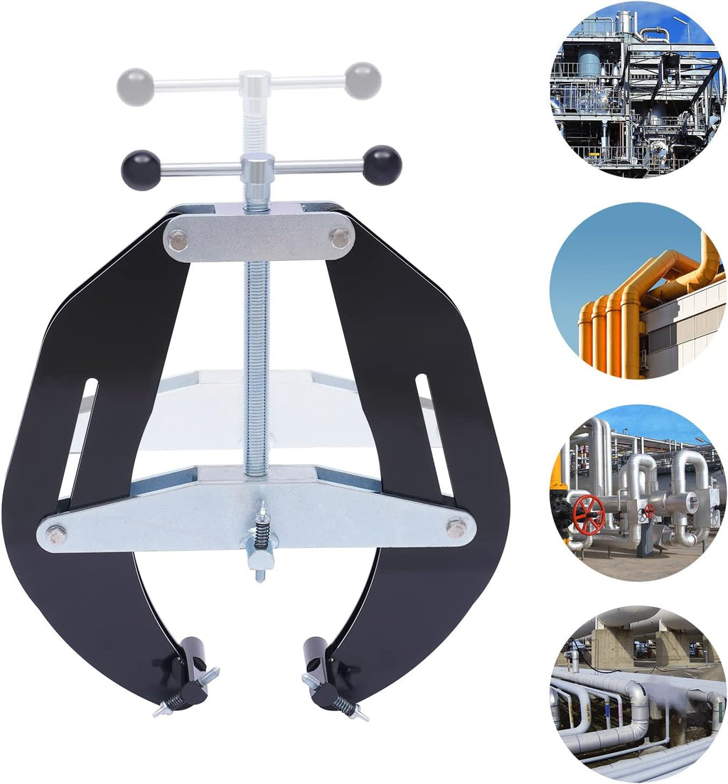 Manual A3 Pipe Alignment Clamp for 5-12' Welding Fit-Up Alignment Pipe Tube Tool, High Strength Ultra Clamp with Quick Acting Screws, Steel Pipe Alignment Tool with Lightweight Design, Black