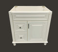 Antique White Solid Wood Single Bathroom Vanity Base Cabinet 30' W x 21' D x 32' H (Left Drawers)
