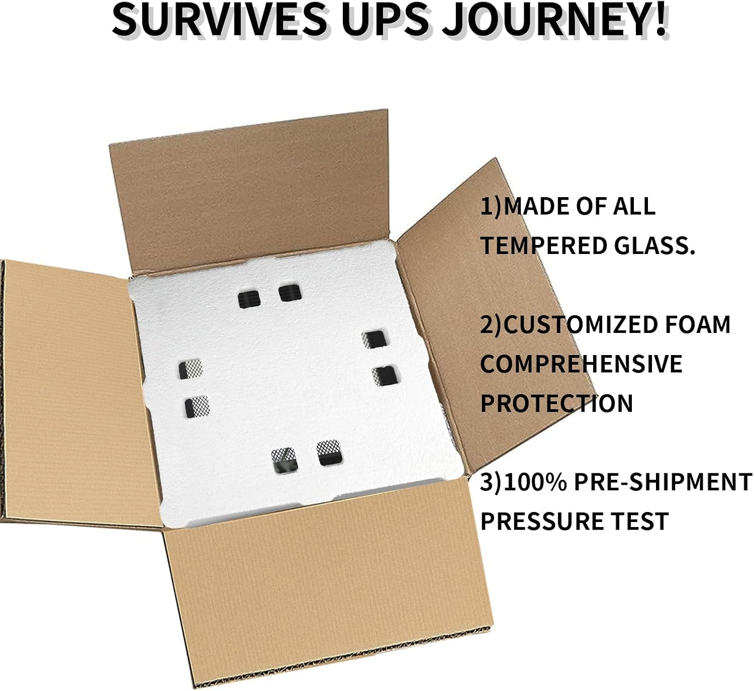 15 Gallon Tall Reptile Glass Tank 12'x12'x24' with Drainage System - Pre-Assembled Vertical Reptile Cage for Arboreal Geckos,Chameleon,Lizard,Tree Frog and Snake with Terrarium Decoration