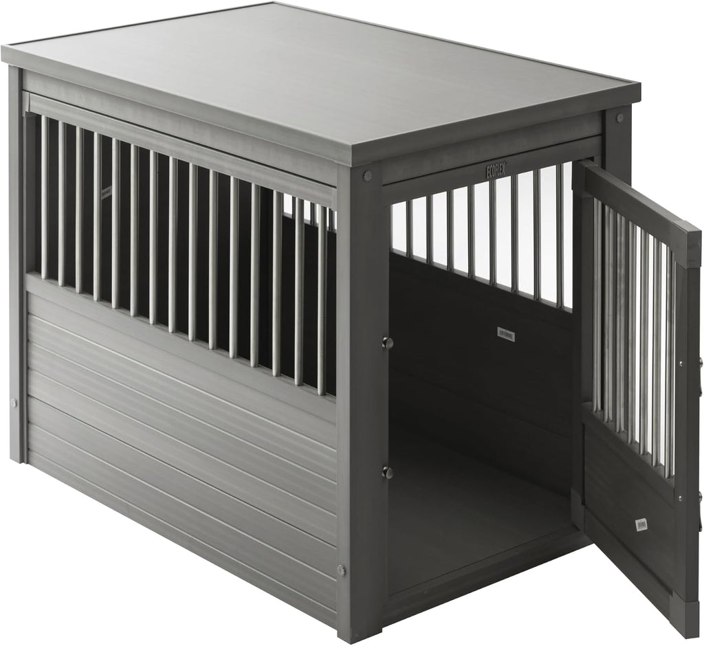 New Age Pet ecoFLEX Pet Crate/End Table, Large, Grey