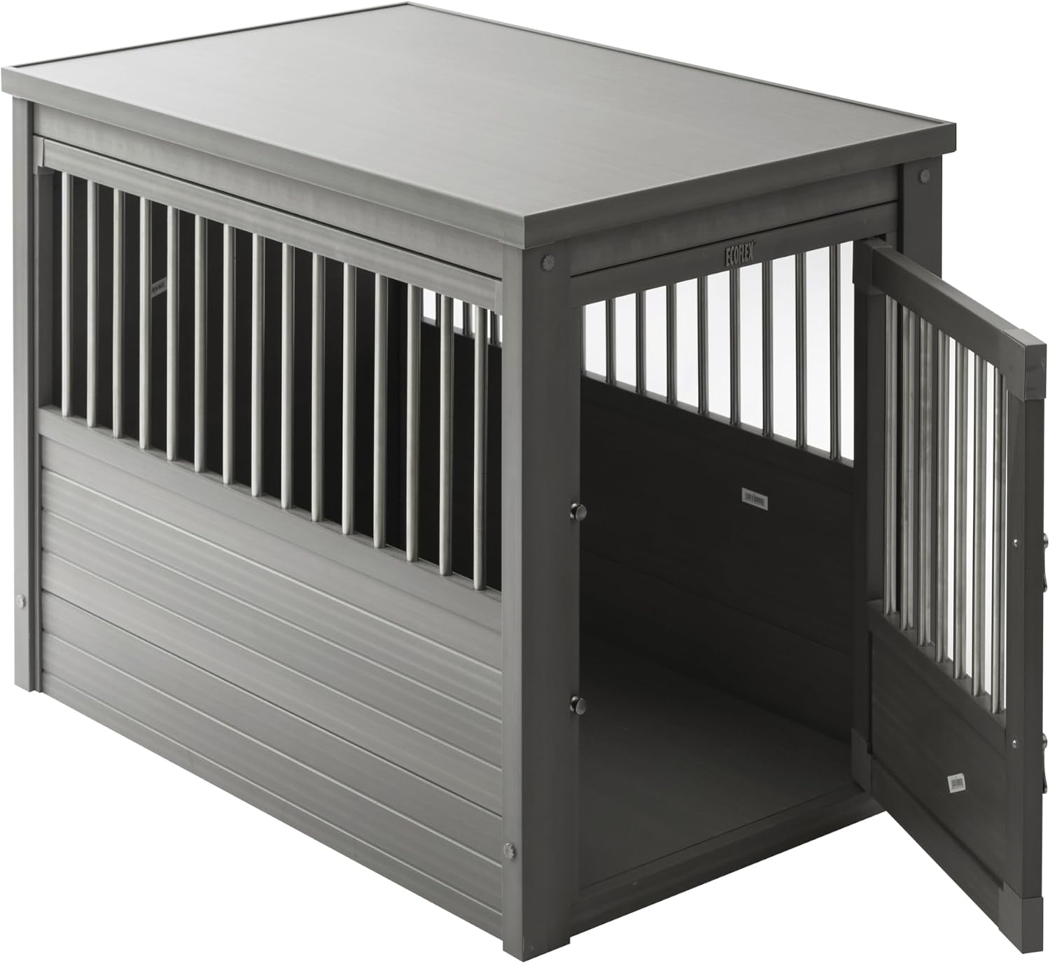 New Age Pet ecoFLEX Pet Crate/End Table, Large, Grey