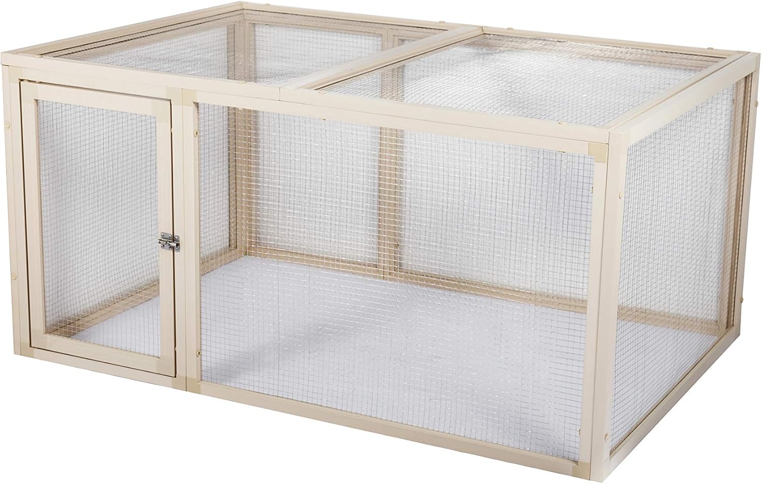 New Age Pet ECOFLEX Jumbo Fontana Chicken Pen - Eco-Friendly, Non-Toxic, Durable Outdoor Enclosure with Stainless Steel Wire, Predator-Resistant Lock, Easy No-Tool Assembly, 10-Year Warranty