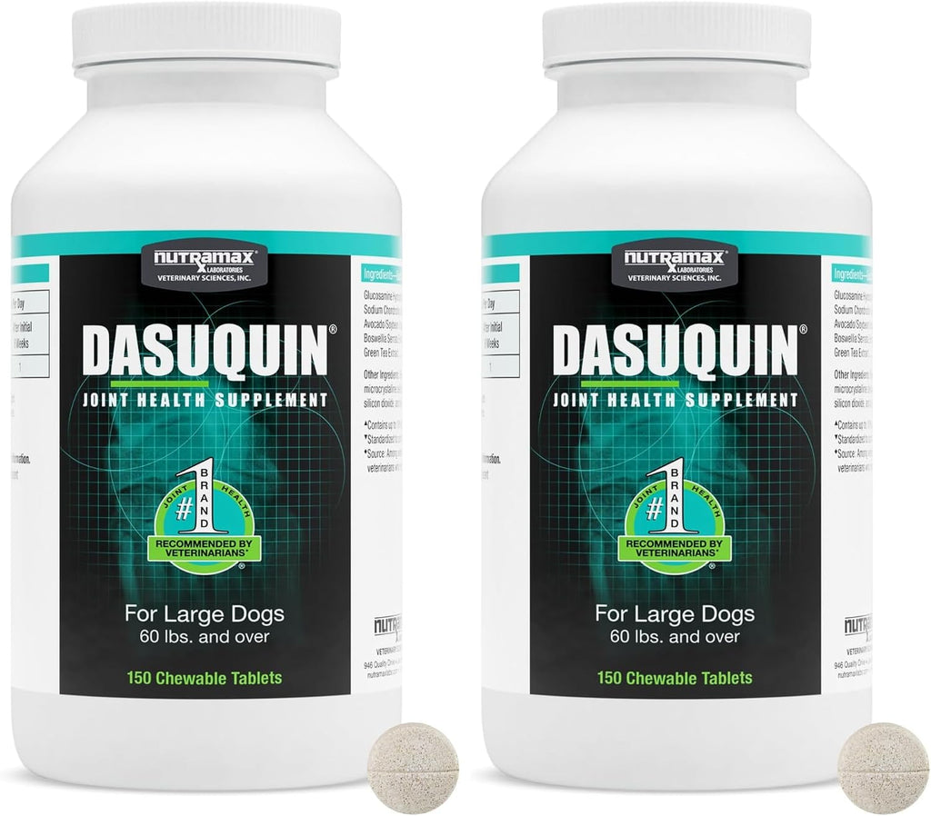 Nutramax Dasuquin for Large Dogs, Joint Health Supplement, Contains Glucosamine for Dogs, Plus Chondroitin, ASU and More, Supports Healthy Joints, Chewable Tablets, 150 Count (Pack of 2)